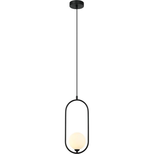 Lampa wisząca Italux Modernistyczna lampa wisząca Lupus do salonu czarna biała