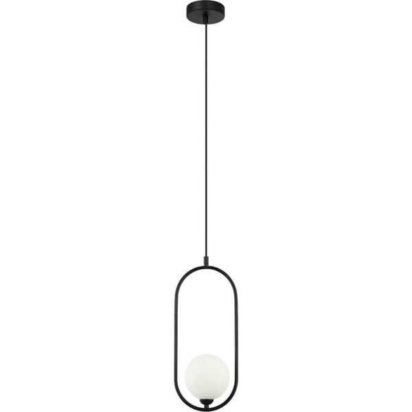 Lampa wisząca Italux Modernistyczna lampa wisząca Lupus do salonu czarna biała