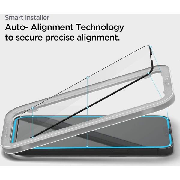 Spigen SZKŁO HARTOWANE SPIGEN ALM GLASS FC 2-PACK IPHONE 13 PRO MAX BLACK