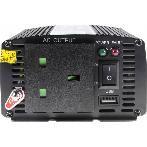 Przetwornica Green Cell Przetwornica napięcia Inwerter Green Cell 24V na 230V 300W/600W Modyfikowana sinusoida UK PLUG
