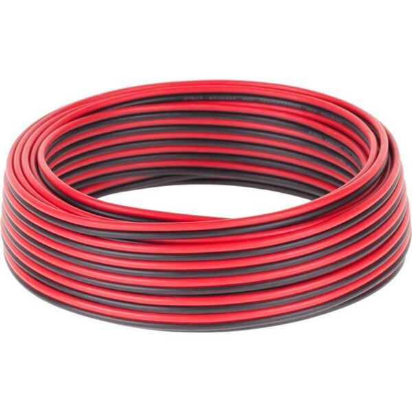 Przewód Cabletech Kabel głośnikowy CCA 0.75mm czarno-czerwony 10M