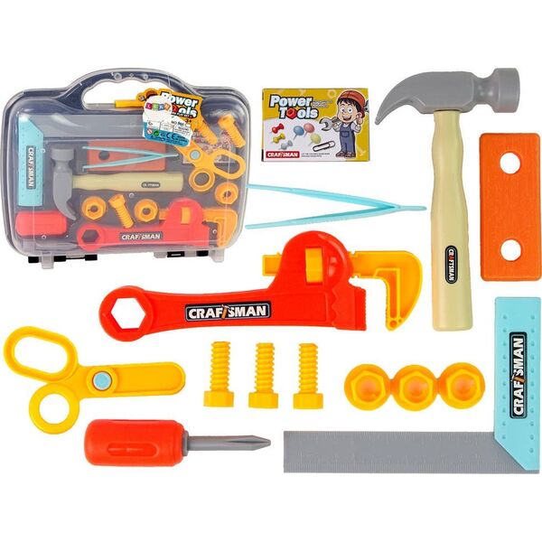 LeanToys Zestaw Majsterkowicza w Walizce Narzędzia Dla Dzieci Młotek