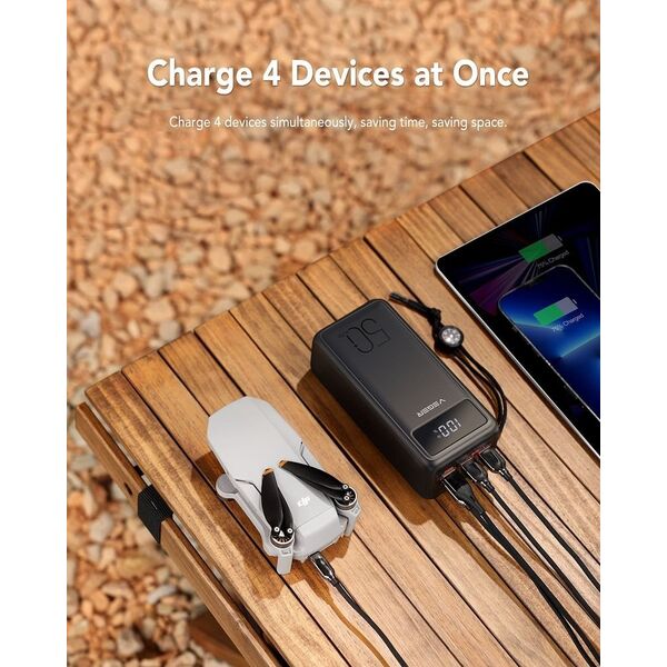 Powerbank Veger VEGER powerbank 50 000 mAh PD QC3.0 5A 22,5W Tank Lite (W5001) czarny