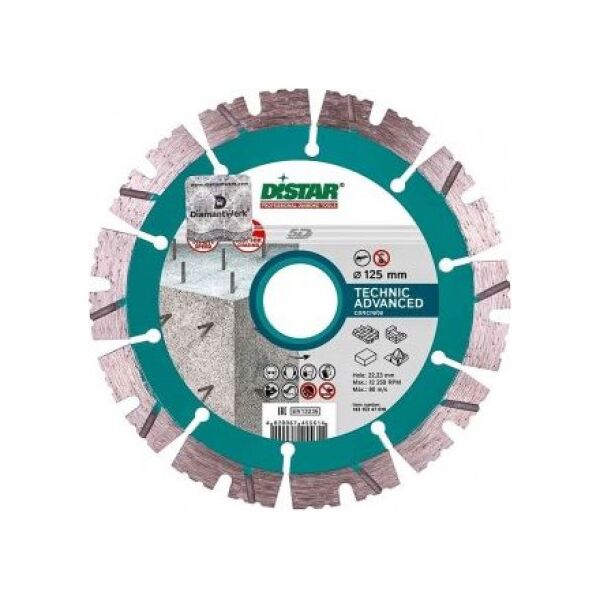 Di-Star Tarcza diamentowa Technic Advanced 1A1RSS/C3-H 125x2.2/1.4x11x22.23-10