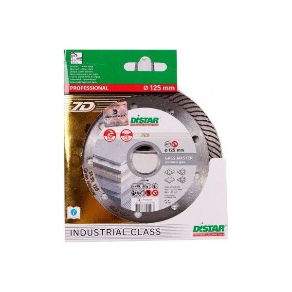 Distar Tarcza diamentowa Distar 7D GRES MASTER 125mm 1A1R - gres / ceramika