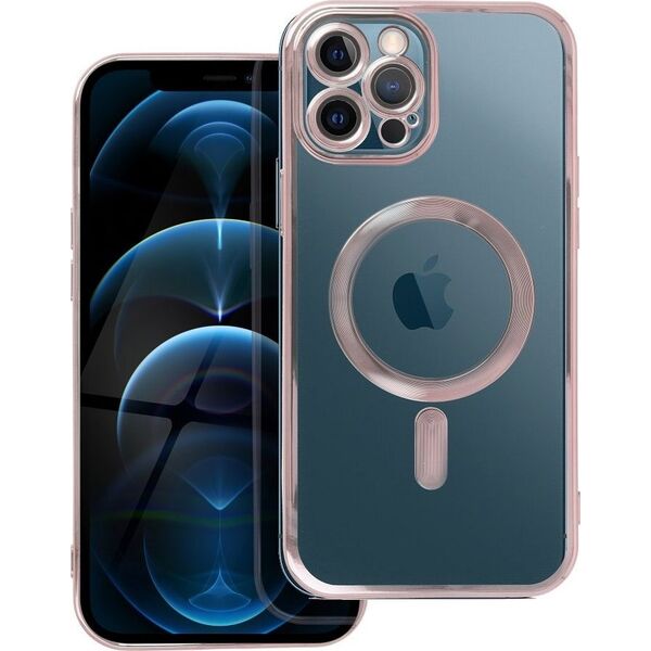 OEM Futerał ELECTRO MAG COVER kompatybilny z MagSafe do IPHONE 12 Pro Max złoty róż
