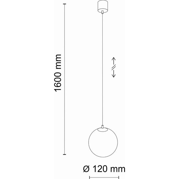 Lampa wisząca TKKRYWULT Tk Lighting Martin 4910 lampa wisząca zwis ball kula szklany klosz 1x6W G9 czarna/biała