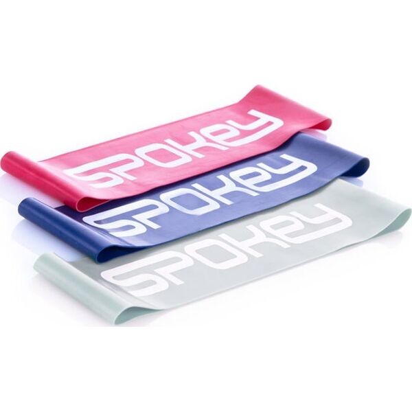 Spokey Mini Band Set różne poziomy oporu w zestawie wielokolorowy 3 szt.