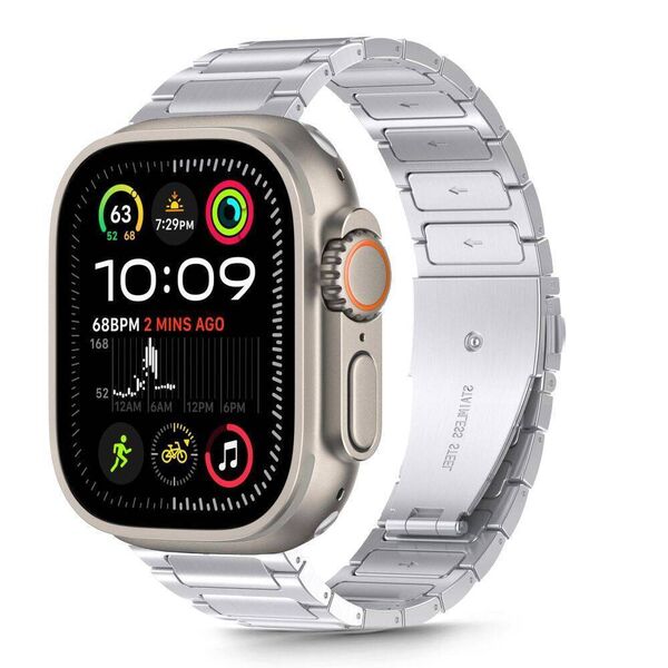 Strap for APPLE WATCH 6 / 7 / 8 / 9 / 10 / SE / ULTRA 1 / 2 (44 / 45 / 46 / 49 MM) Tech-Protect Stainless Classic silver 5906302370870