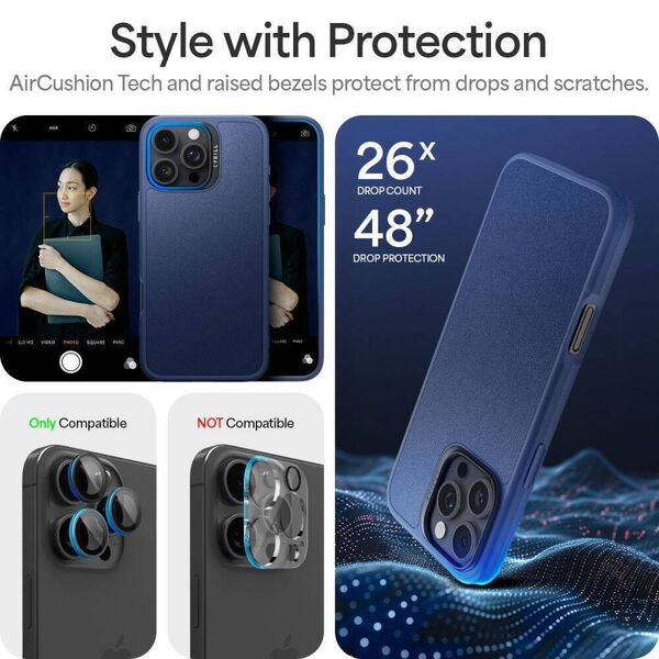 Case IPHONE 16 PRO Spigen Cyrill Kajuk Mag MagSafe navy blue 8809971232890