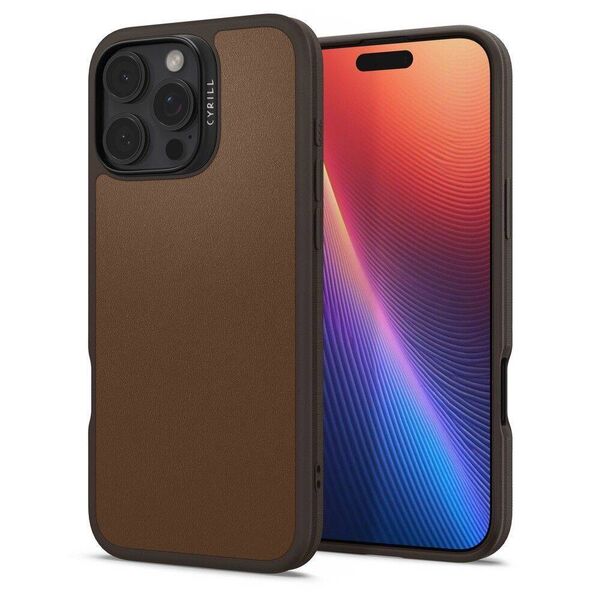 Case IPHONE 16 PRO Spigen Cyrill Kajuk Mag MagSafe Saddle Brown 8809971232876