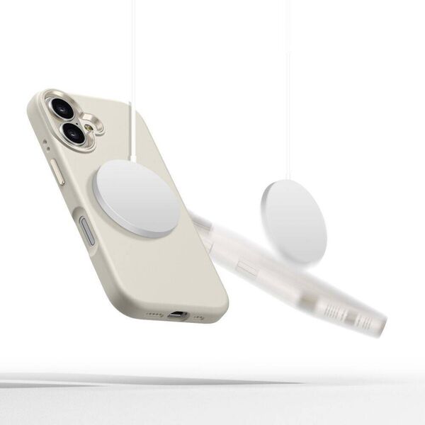 Case IPHONE 16 Tech-Protect Silicone Pure MagSafe Cosmic Latte 5906302372539