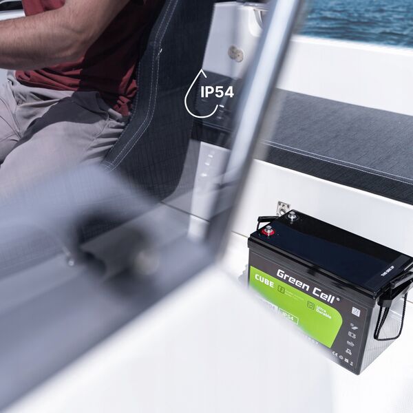 Green Cell Green Cell CUBE LiFePO4 125Ah 12.8V 1600Wh Lithium Iron Phosphate Battery for Camper, Solar, Off-Grid System, Boat