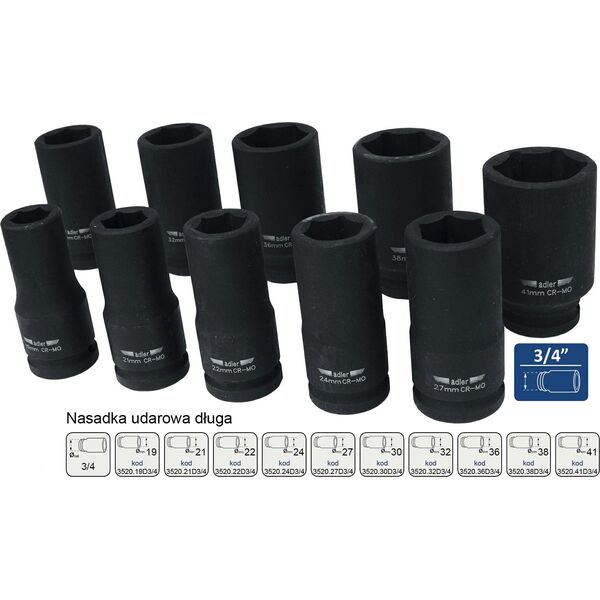ΚΡΟΥΣΑ ΑΔΛΕΡ ADLER 3/4" ΜΗΚΟΣ 36mm 13885247 5902557210664