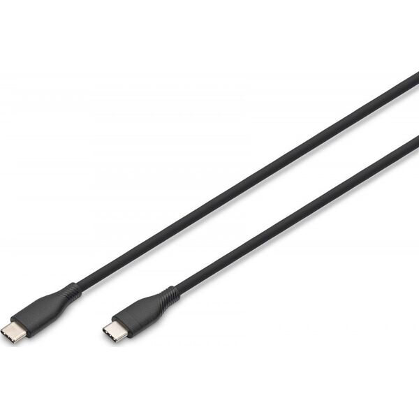 Kabel USB Digitus Digitus Silikonowy kabel połączeniowy USB-C, 0,5 m, czarny