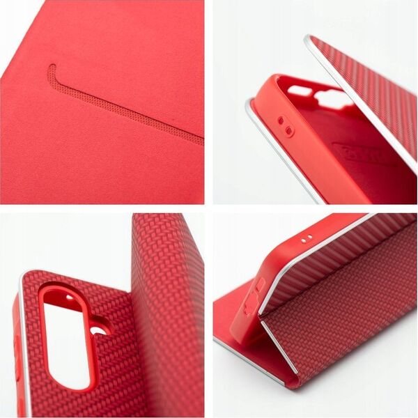 OEM Kabura LUNA Book Carbon do SAMSUNG Xcover 7 czerwony 14243503 5903396324574