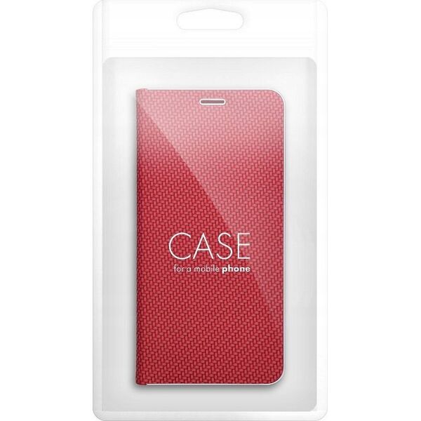OEM Kabura LUNA Book Carbon do SAMSUNG Xcover 7 czerwony 14243503 5903396324574