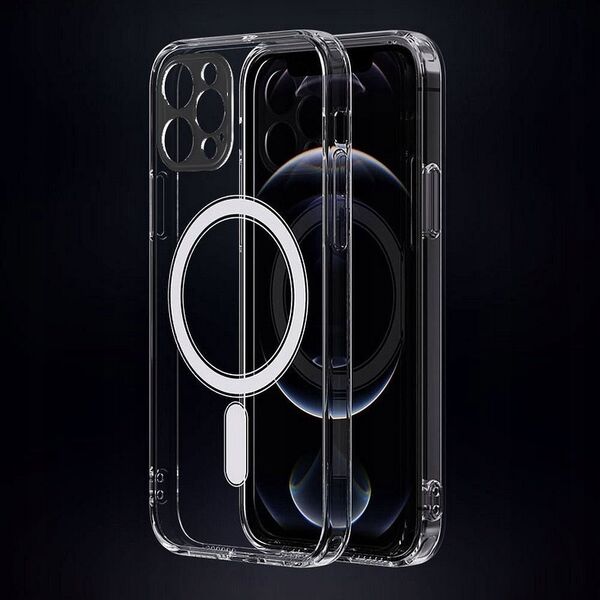 OEM Futerał CLEAR MAG COVER z ochroną aparatu kompatybilny z MagSafe do IPHONE 16 Plus transparentny