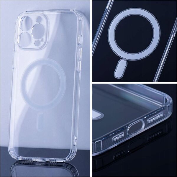 OEM Futerał CLEAR MAG COVER z ochroną aparatu kompatybilny z MagSafe do IPHONE 16 Plus transparentny