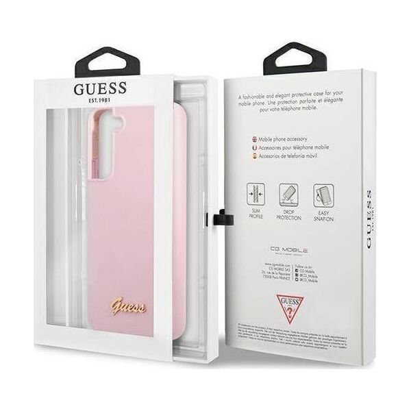 Guess Guess GUHCS22MLSLMGLA S22+ S906 lawenda/lavender hardcase Silicone Script Metal Logo