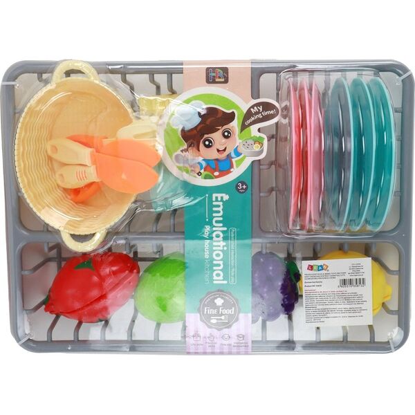 LeanToys Zestaw Kuchenny Naczynia Warzywa Do Krojenia 21 El. Akcesoria