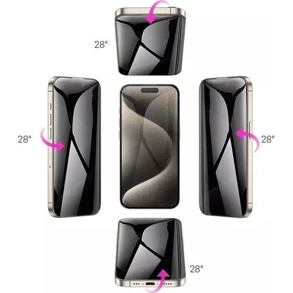 Hoco HOCO szkło hartowane 360-degree privacy do IPHONE 15 Plus 14395548 6942007629324