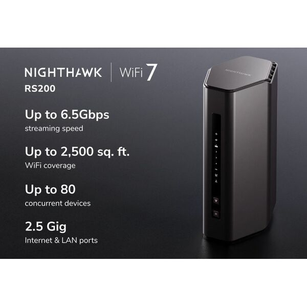 Router NETGEAR Router WiFi 7 BE6500 RS200