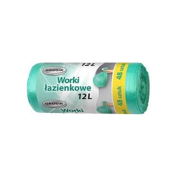 Grosik Worki na śmieci łazienkowe 12L 48 sztuk - ZZA388200