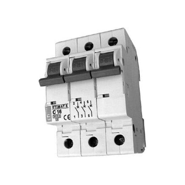 Eti-Polam Wyłącznik nadprądowy ETIMAT10 3P C 63A 6kA - 002135722