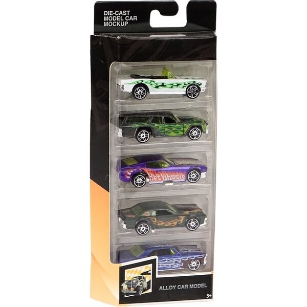 LeanToys Resoraki metalowe 1:64 5szt
