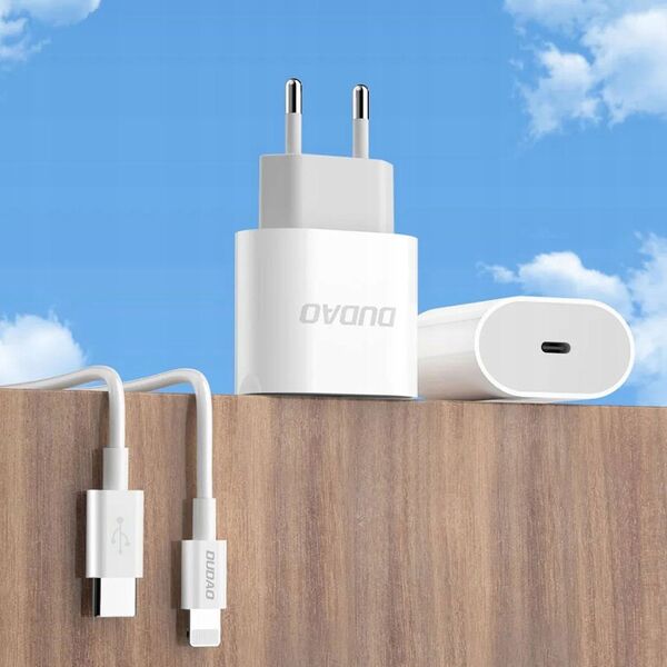 Ładowarka Dudao Ładowarka sieciowa Dudao A14EUC PD 20W USB-C z kablem - biała
