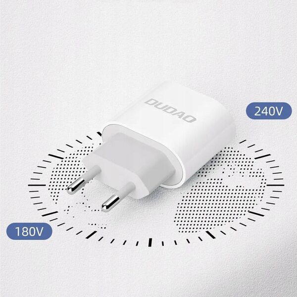 Ładowarka Dudao Ładowarka sieciowa Dudao A14EUC PD 20W USB-C z kablem - biała