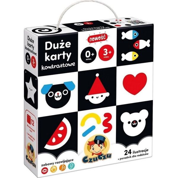Bright Junior Media CzuCzu Duże karty kontrastowe 0-3 mies.