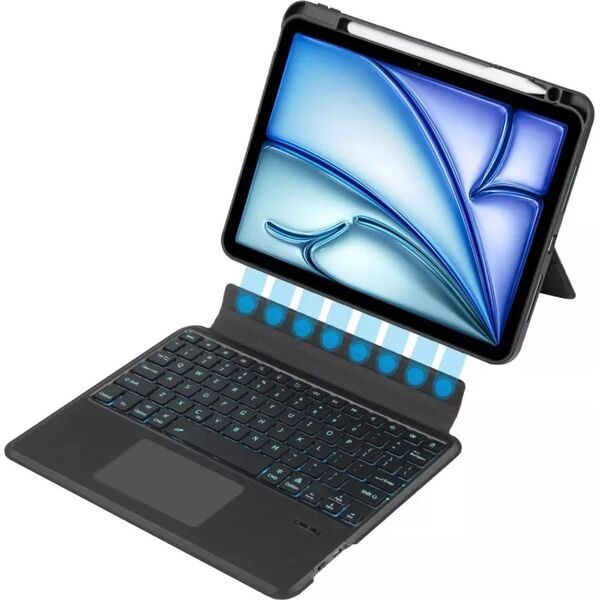 Etui na tablet Tech-Protect Etui Tech-Protect SmartCase Mag Pen + Keyboard Apple iPad Air 10.9 2020/2022 (4. i 5. generacji) / iPad Air 11 2024 (6. generacji) Black 14071700 5906302308743