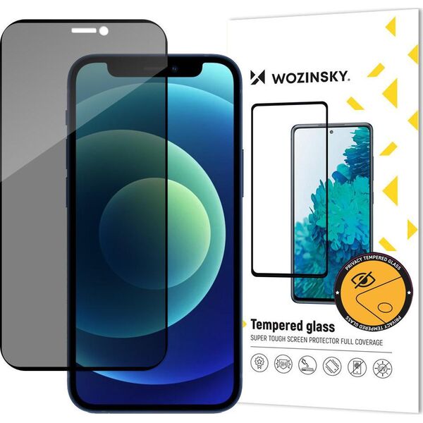 Wozinsky Wozinsky Privacy Glass Szkło Hartowane Do Iphone 12 Pro / Iphone 12 Z Filtrem