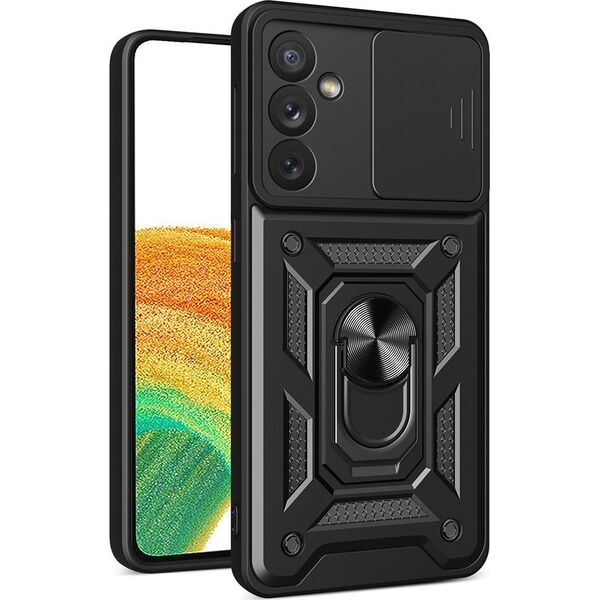Hurtel Hybrid Armor Camshield etui do Samsung Galaxy A34 5G pancerny pokrowiec z osłoną na aparat czarne