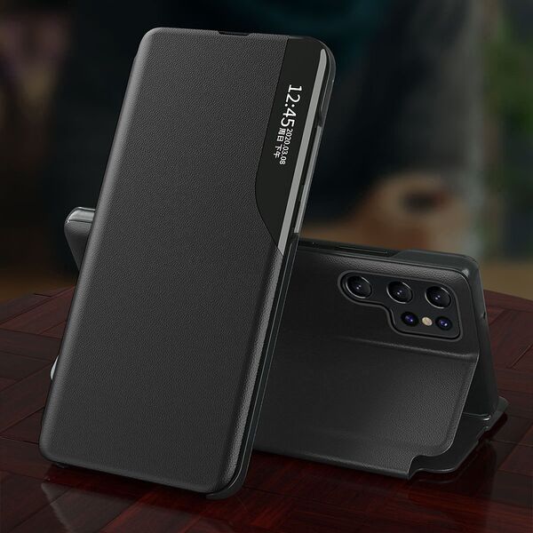 Hurtel Etui Eco Leather View Case do Samsung S24 Ultra z klapką - czarne