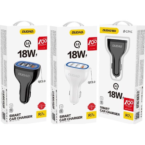 Ładowarka Dudao R7S 3x USB-A 3 A  (52193)
