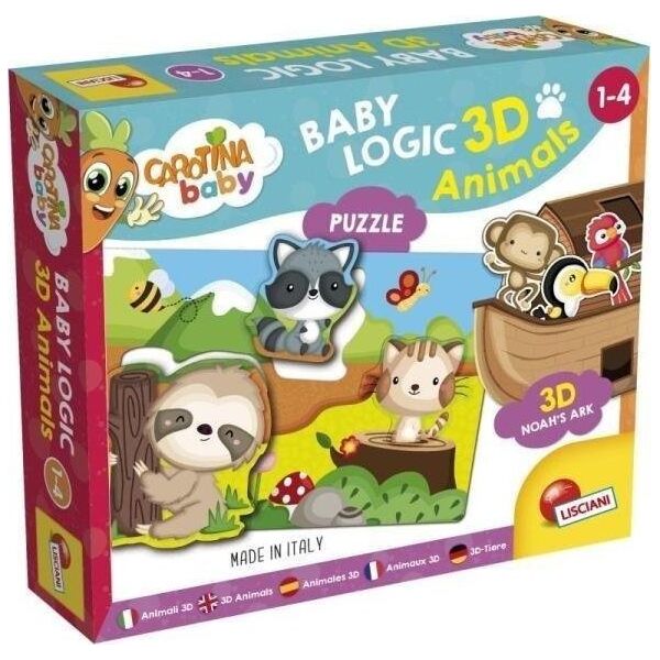 Carotina Baby Logic 3D zwierzęta 92536 LISCIANI