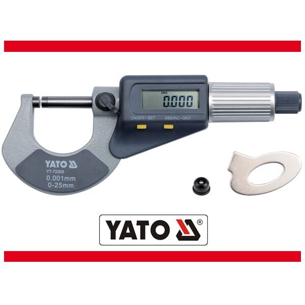 Μικρόμετρο Yato 0-25mm με ψηφιακή οθόνη (YT-72305) 3073905 5906083723056