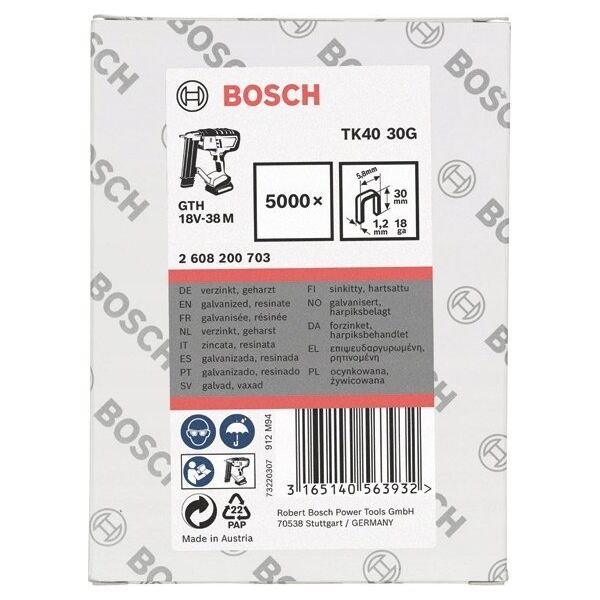 Zszywacz Bosch BOSCH STAPLES FOR GTK 40 30mm/5000pcs. ...