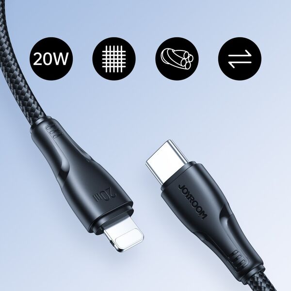 Kabel USB Joyroom USB-C - Lightning 1.2 m Czarny (JYR677)