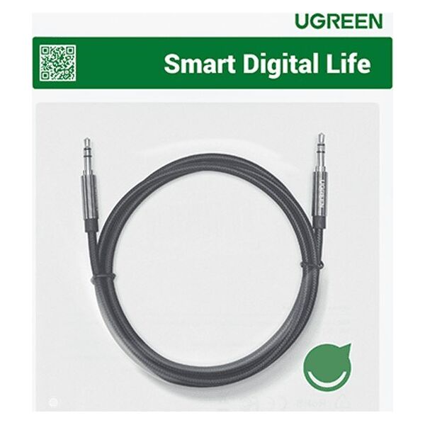 Kabel Ugreen Jack 3.5mm - Jack 3.5mm Brak danych czarny (60181)
