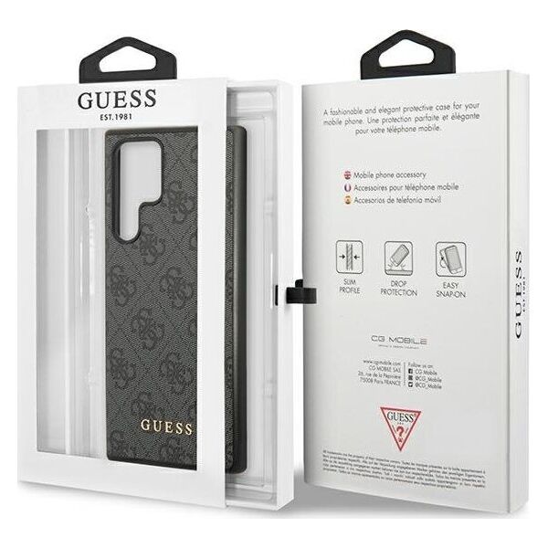 Guess Guess GUHCS24LG4GFGR S24 Ultra S928 czarny/black hardcase 4G Metal Gold Logo