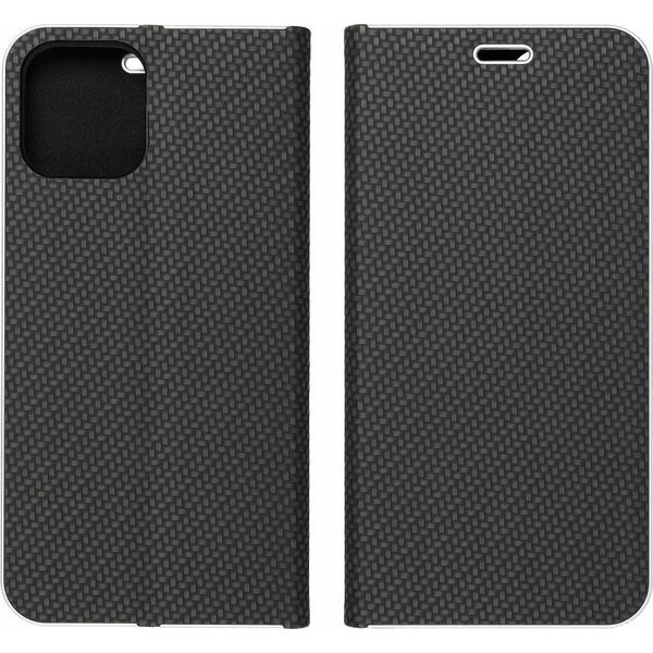 OEM Kabura LUNA Book Carbon do SAMSUNG S21 FE czarny