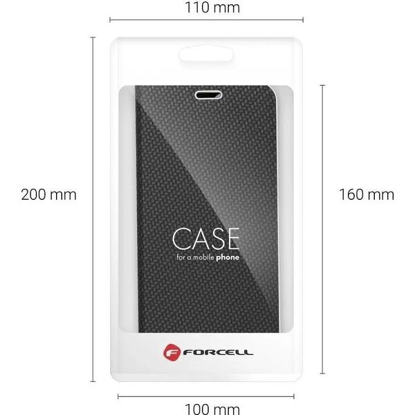 OEM Kabura LUNA Book Carbon do SAMSUNG S21 FE czarny
