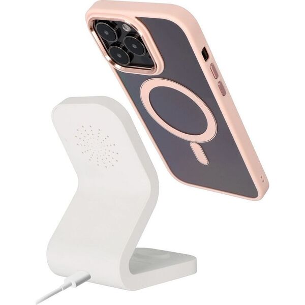 OEM Futerał COLOR EDGE MAG COVER kompatybilny z MagSafe do IPHONE 15 Pro różowy