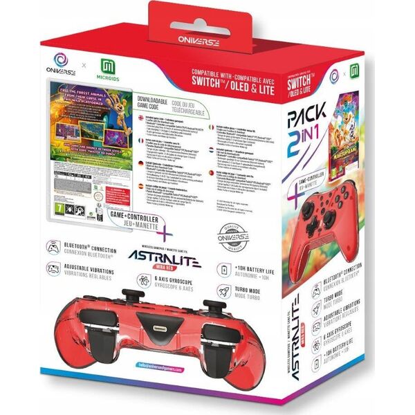 Pad Oniverse Pad bezprzewodowy do konsoli Nintendo Switch czerwony + gra one size