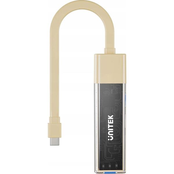 HUB USB Unitek Unitek hub dwukierunkowy USB C/USB A 5Gbps, 4x USB A kremowy