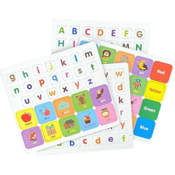 LeanToys Magnetyczna Układanka Książka Angielski Alfabet Obrazki